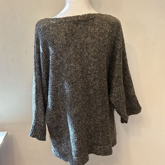 Nine West brown loosely knit short sleeve sweater Size 1X EUC - Picture 6 of 9